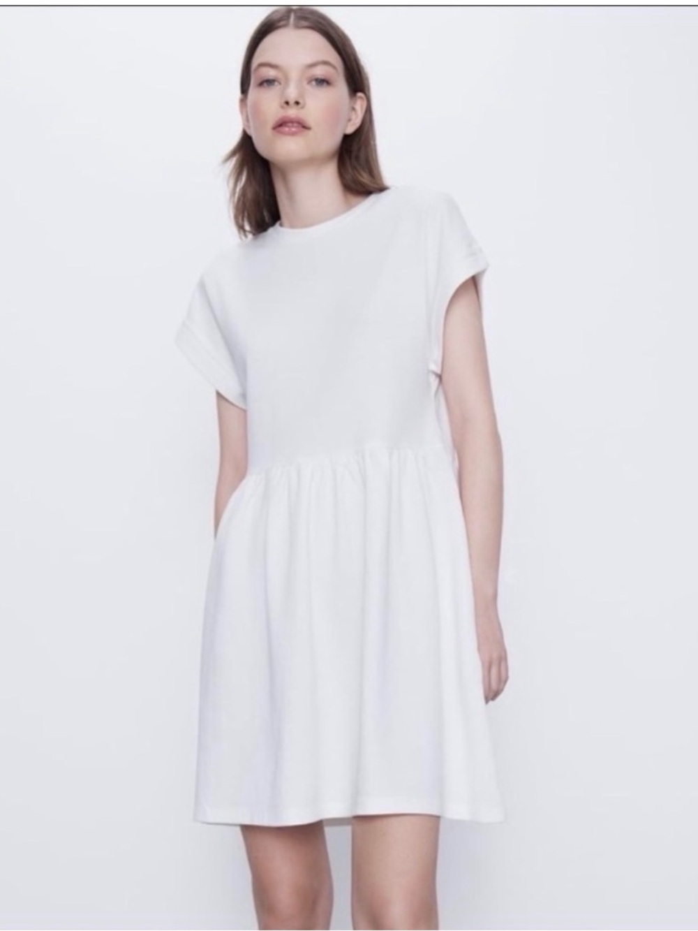 NWOT Zara white cotton dress size small